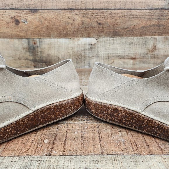 Birkenstock Gary Sand Men Sz 12 EU 45 Ginger Suede Leather Oxford Derbys Cork - Picture 4 of 9